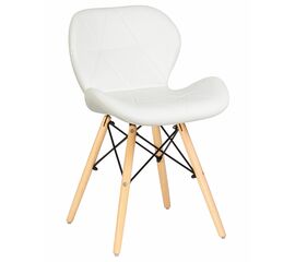 Стул обеденный DOBRIN BUTTERFLY, ножки светлый бук, цвет сиденья белый, Вариант: ножки светлый бук, цвет сиденья белый | Интернет магазин мебели и декора LifeDekor