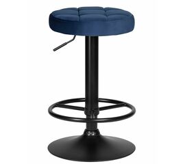 Табурет барный DOBRIN BRUNO BLACK, синий велюр (MJ9-117), Вариант: синий велюр (MJ9-117) | Интернет магазин мебели и декора LifeDekor