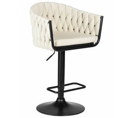 Стул барный DOBRIN LEON, кремовая ткань (LAR 275-33), Вариант: кремовая ткань (LAR 275-33) | Интернет магазин мебели и декора LifeDekor