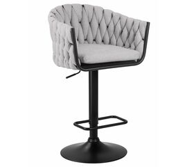 Стул барный DOBRIN LEON, серая ткань (LAR 275-17), Вариант: серая ткань (LAR 275-17) | Интернет магазин мебели и декора LifeDekor