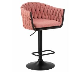 Стул барный DOBRIN LEON, розовая ткань (LAR 275-10), Вариант: розовая ткань (LAR 275-10) | Интернет магазин мебели и декора LifeDekor