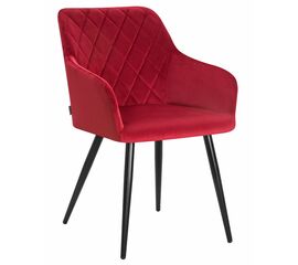 Стул обеденный DOBRIN ROBERT, черные матовые ножки, велюр V108-37 Бордовый, Вариант: черные матовые ножки, велюр V108-37 Бордовый | Интернет магазин мебели и декора LifeDekor
