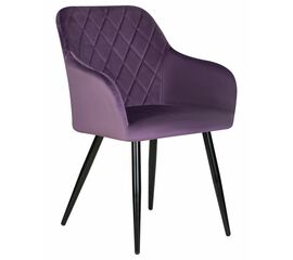 Стул обеденный DOBRIN ROBERT, черные матовые ножки, велюр V108-45 Темно-фиолетовый, Вариант: черные матовые ножки, велюр V108-45 Темно-фиолетовый | Интернет магазин мебели и декора LifeDekor