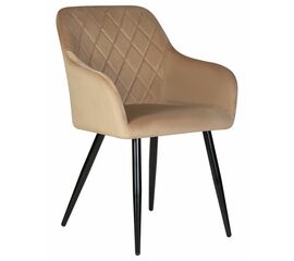 Стул обеденный DOBRIN ROBERT, черные матовые ножки, велюр V108-104 Мокко, Вариант: черные матовые ножки, велюр V108-104 Мокко | Интернет магазин мебели и декора LifeDekor