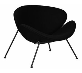 Кресло дизайнерское DOBRIN EMILY, черный ткань AF9, черное основание, Вариант: черный ткань AF9, черное основание | Интернет магазин мебели и декора LifeDekor