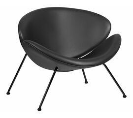 Кресло дизайнерское DOBRIN EMILY, черный винил YP16, черное основания, Вариант: черный винил YP16, черное основания | Интернет магазин мебели и декора LifeDekor