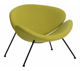 Кресло дизайнерское DOBRIN EMILY, светло-зеленая ткань AF3, черное основание, Вариант: светло-зеленая ткань AF3, черное основание | Интернет магазин мебели и декора LifeDekor