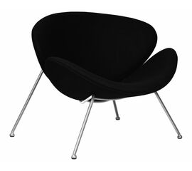 Кресло дизайнерское DOBRIN EMILY, черный ткань AF9, хромированная сталь, Вариант: черный ткань AF9, хромированная сталь | Интернет магазин мебели и декора LifeDekor