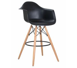 Стул барный DOBRIN DAW BAR, ножки светлый бук, цвет черный, Вариант: ножки светлый бук, цвет чёрный | Интернет магазин мебели и декора LifeDekor