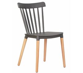 Стул обеденный DOBRIN THEO, ножки светлый бук, цвет темно-серый (GR-04), Вариант: ножки светлый бук, цвет тёмно-серый (GR-04) | Интернет магазин мебели и декора LifeDekor