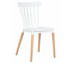 Стул обеденный DOBRIN THEO, ножки светлый бук, цвет белый (W-02), Вариант: ножки светлый бук, цвет белый (W-02) | Интернет магазин мебели и декора LifeDekor