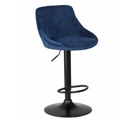 Стул барный DOBRIN LOGAN BLACK, синий велюр (MJ9-117), Вариант: синий велюр (MJ9-117) | Интернет магазин мебели и декора LifeDekor