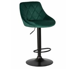Стул барный DOBRIN LOGAN BLACK, зеленый велюр (MJ9-88), Вариант: зеленый велюр (MJ9-88) | Интернет магазин мебели и декора LifeDekor