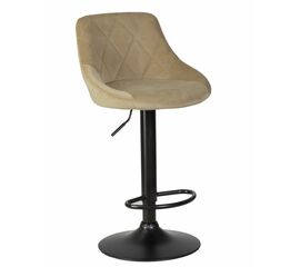 Стул барный DOBRIN LOGAN BLACK, мокко велюр (MJ9-9), Вариант: мокко велюр (MJ9-9) | Интернет магазин мебели и декора LifeDekor