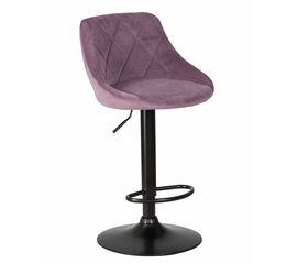 Стул барный DOBRIN LOGAN BLACK, пудрово-сиреневый велюр (MJ9-52), Вариант: пудрово-сиреневый велюр (MJ9-52) | Интернет магазин мебели и декора LifeDekor