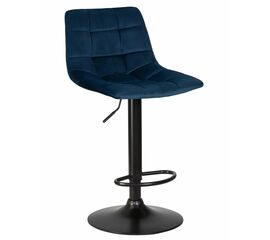Стул барный DOBRIN TAILOR BLACK, синий велюр (MJ9-117), Вариант: синий велюр (MJ9-117) | Интернет магазин мебели и декора LifeDekor