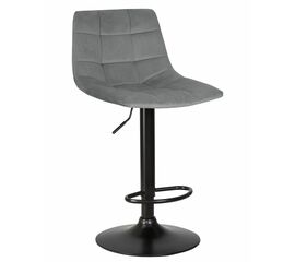 Стул барный DOBRIN TAILOR BLACK, серый велюр (MJ9-75), Вариант: серый велюр (MJ9-75) | Интернет магазин мебели и декора LifeDekor