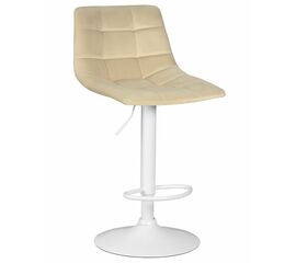 Стул барный DOBRIN TAILOR WHITE, бежевый велюр (MJ9-10), Вариант: бежевый велюр (MJ9-10) | Интернет магазин мебели и декора LifeDekor