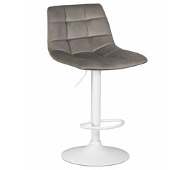 Стул барный DOBRIN TAILOR WHITE, серый велюр (MJ9-75), Вариант: серый велюр (MJ9-75) | Интернет магазин мебели и декора LifeDekor
