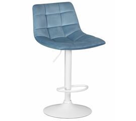 Стул барный DOBRIN TAILOR WHITE, пудрово-голубой велюр (MJ9-74), Вариант: пудрово-голубой велюр (MJ9-74) | Интернет магазин мебели и декора LifeDekor