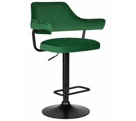 Стул барный DOBRIN CHARLY BLACK, зеленый велюр (MJ9-88), Вариант: зеленый велюр (MJ9-88) | Интернет магазин мебели и декора LifeDekor