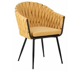 Стул обеденный DOBRIN MATILDA, жёлтая ткань (LAR 275-8), Вариант: жёлтая ткань (LAR 275-8) | Интернет магазин мебели и декора LifeDekor