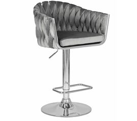 Стул барный DOBRIN MARCEL, серый велюр (MJ9-75), Вариант: серый велюр (MJ9-75) | Интернет магазин мебели и декора LifeDekor