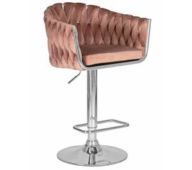 Стул барный DOBRIN MARCEL, пудрово-розовый велюр (MJ9-32), Вариант: пудрово-розовый велюр (MJ9-32) | Интернет магазин мебели и декора LifeDekor