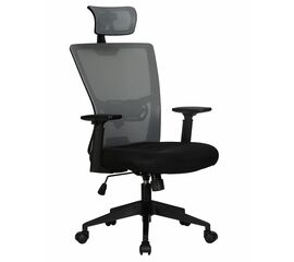 Офисное кресло для персонала DOBRIN NIXON, чёрный, серая сетка, Вариант: чёрный, серая сетка | Интернет магазин мебели и декора LifeDekor