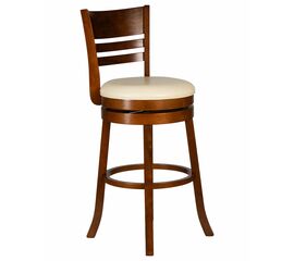 Вращающийся полубарный стул DOBRIN WILLIAM COUNTER, шоколад, кремовый, Вариант: шоколад, кремовый | Интернет магазин мебели и декора LifeDekor