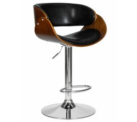 Стул барный DOBRIN JOHN, цвет сиденья черный глянец PU ABD 002, Вариант: цвет сиденья черный глянец PU ABD 002 | Интернет магазин мебели и декора LifeDekor