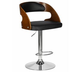 Стул барный DOBRIN NICK, цвет черный PU ABA 001, Вариант: цвет черный PU ABA 001 | Интернет магазин мебели и декора LifeDekor