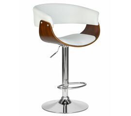 Стул барный DOBRIN OSTIN, цвет белый PU ABA 008, Вариант: цвет белый PU ABA 008 | Интернет магазин мебели и декора LifeDekor