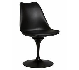 Стул обеденный DOBRIN TULIP, черное основание, цвет черный (B-03), Вариант: черное основание, цвет черный (B-03) | Интернет магазин мебели и декора LifeDekor