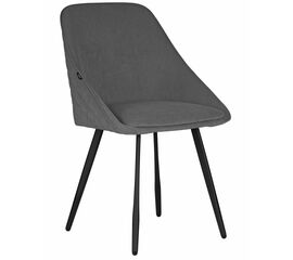 Стул обеденный DOBRIN STELLA, ЭМАЛЬ ЧЕРНЫЙ МУАР велюр Catania Stone | Интернет магазин мебели и декора LifeDekor