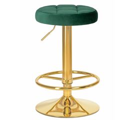Табурет барный DOBRIN BRUNO GOLD, зеленый велюр (MJ9-88), Вариант: зеленый велюр (MJ9-88) | Интернет магазин мебели и декора LifeDekor