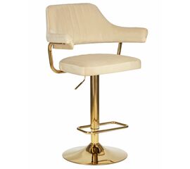 Стул барный DOBRIN CHARLY GOLD, бежевый велюр (MJ9-10), Вариант: бежевый велюр (MJ9-10) | Интернет магазин мебели и декора LifeDekor