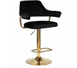 Стул барный DOBRIN CHARLY GOLD, черный велюр (MJ9-101), Вариант: черный велюр (MJ9-101) | Интернет магазин мебели и декора LifeDekor