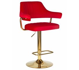 Стул барный DOBRIN CHARLY GOLD, красный велюр (MJ9-45), Вариант: красный велюр (MJ9-45) | Интернет магазин мебели и декора LifeDekor