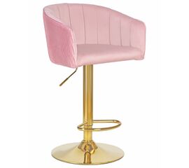 Стул барный DOBRIN DARCY GOLD, розовый велюр (1922-16), Вариант: розовый велюр (1922-16) | Интернет магазин мебели и декора LifeDekor