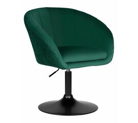 Кресло дизайнерское DOBRIN EDISON BLACK, зеленый велюр (1922-9), Вариант: зеленый велюр (1922-9) | Интернет магазин мебели и декора LifeDekor