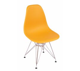 Стул Eames желтый, опора металл | Интернет магазин мебели и декора LifeDekor