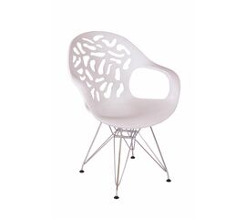Стул Flor белый, опора металл | Интернет магазин мебели и декора LifeDekor