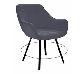 Стул DikLine 252 М поворотный, B28 ANTRACITE, ножки черные | Интернет магазин мебели и декора LifeDekor