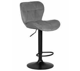 Стул барный DOBRIN BARNY BLACK, серый велюр (MJ9-75), Вариант: серый велюр (MJ9-75) | Интернет магазин мебели и декора LifeDekor