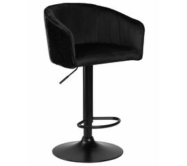 Стул барный DOBRIN DARCY BLACK SHINY, черный велюр с черно-золотыми пайетками, Вариант: черный велюр с черно-золотыми пайетками | Интернет магазин мебели и декора LifeDekor