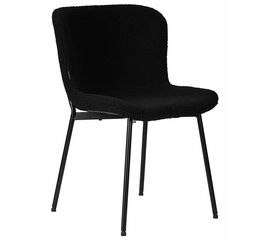 Стул обеденный DOBRIN MILO, черные ножки, черный букле (UF992-12), Вариант: черные ножки, черный букле (UF992-12) | Интернет магазин мебели и декора LifeDekor