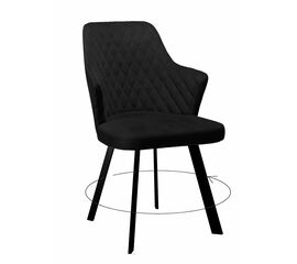 Стул DikLine 245 поворотный, К21 черный, ножки черные | Интернет магазин мебели и декора LifeDekor