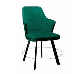 Стул DikLine 245 поворотный, К13 изумруд, ножки черные | Интернет магазин мебели и декора LifeDekor