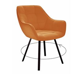Стул DikLine 252 М поворотный, B17 TERRACOTTA, ножки черные | Интернет магазин мебели и декора LifeDekor
